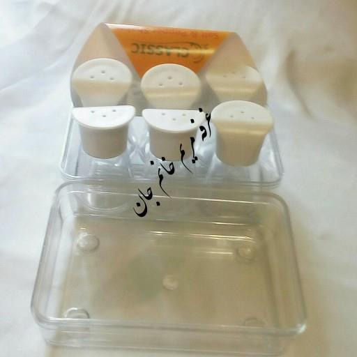 نمک پاش مارک CLASSIC طرح نوک اردکی دربسته 6 تایی به همراه جای مخصوص نمکپاش مارک